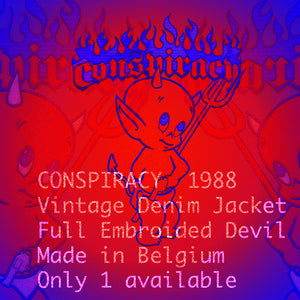 Devil Vintage Denim Jacket CUSTOM - Conspiracy 1988