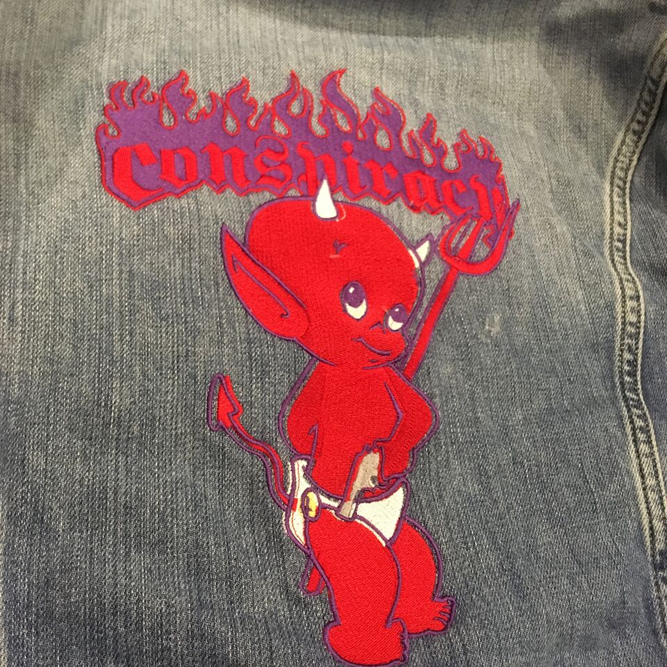 Devil Vintage Denim Jacket CUSTOM - Conspiracy 1988